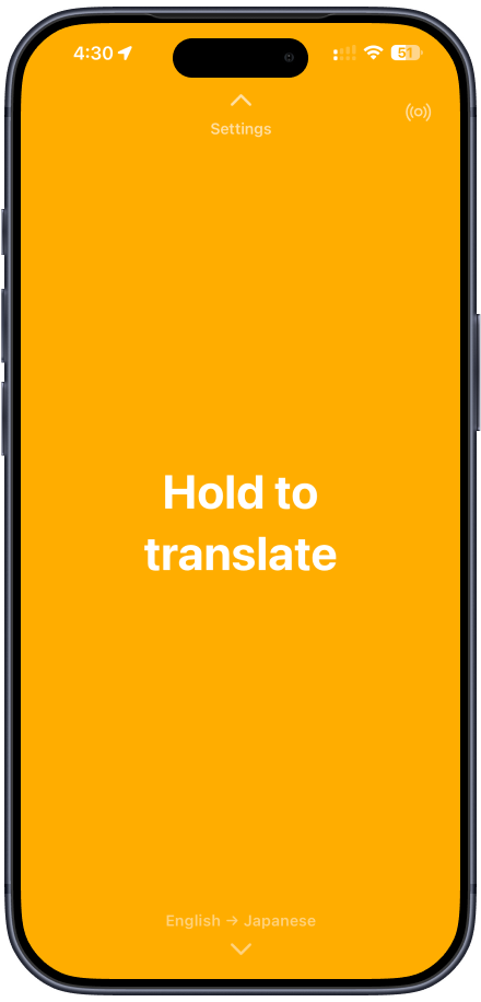 Speakly iPhone mockup one