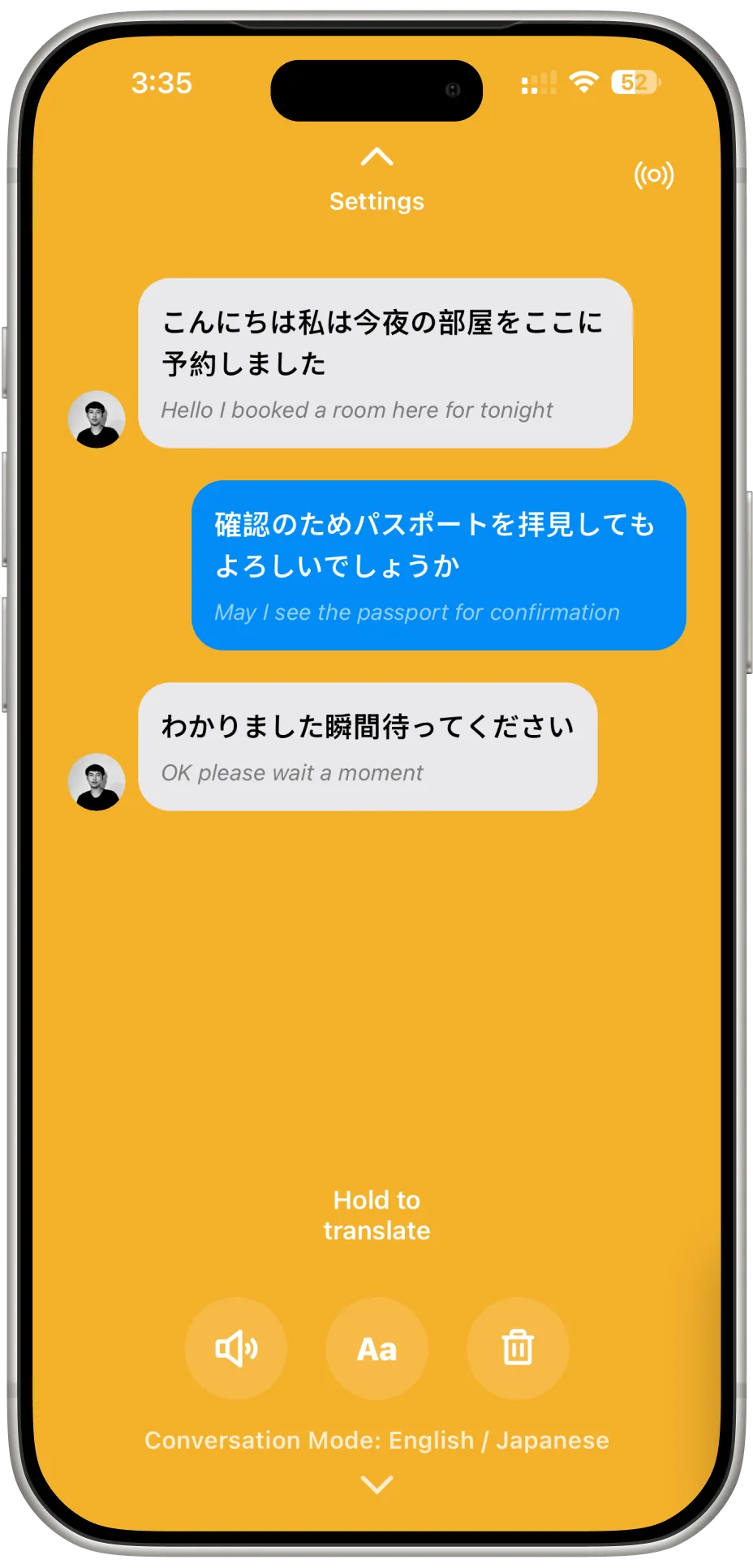 Speakly conversation mode